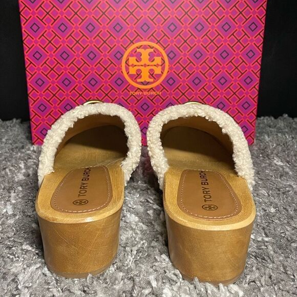 NIB Tory Burch Jessa Shearling Clog - Picture 10 of 13